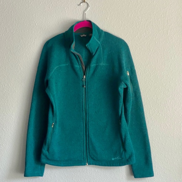 Eddie Bauer Jackets & Blazers - Teal Eddie Bauer Fleece Zip Up Warm Jacket